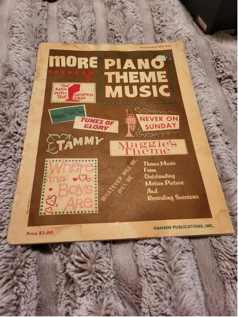 Bob Kail 1962 More Piano Theme Music Book Educational Collection Motion Pictures
