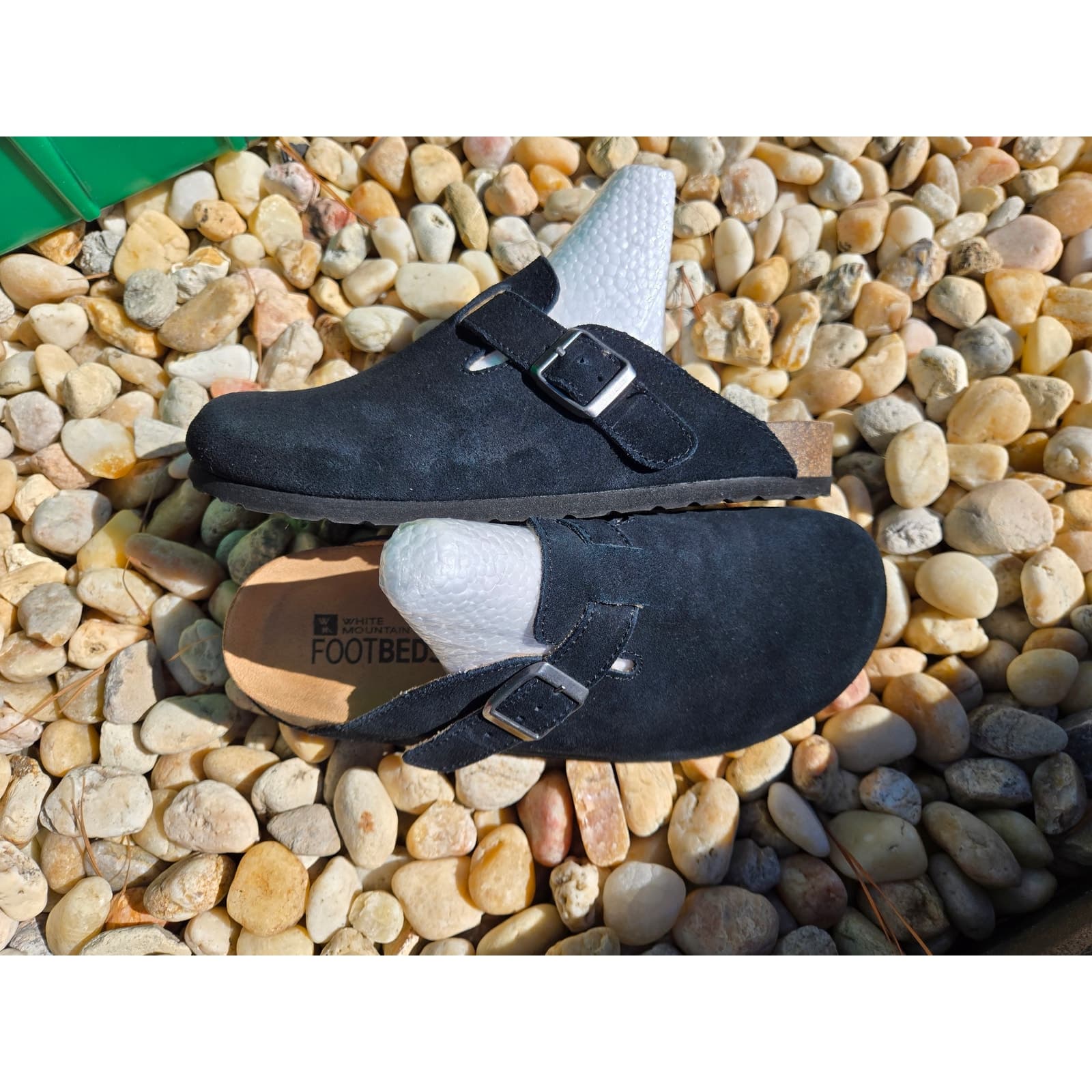 White Mountain Footbeds Clogs - Black Suede - Size 7 - Like New - Thumbnail 4