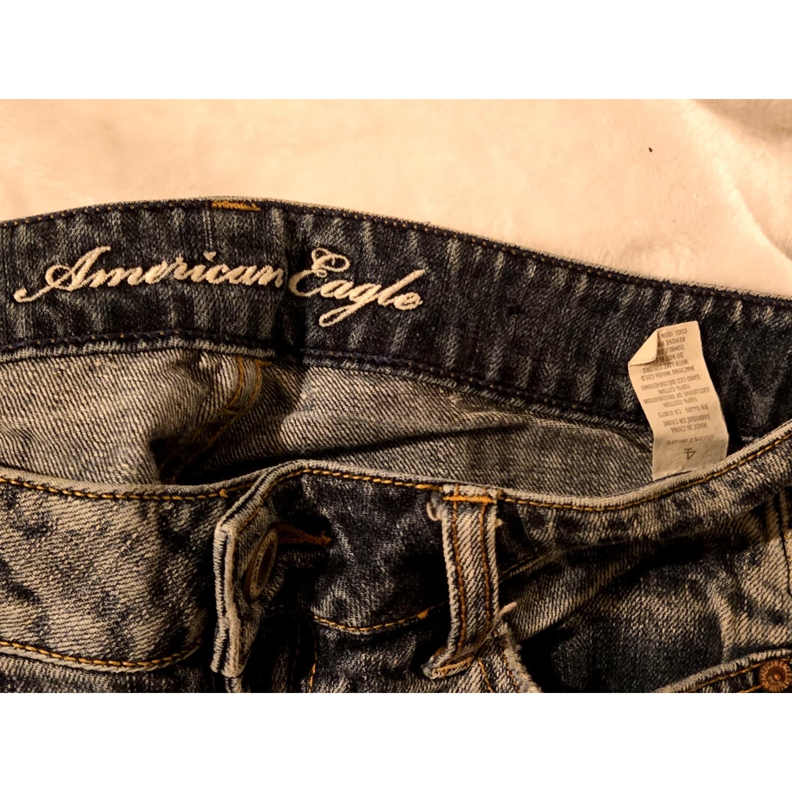 American Eagle Jeans Womens 4 Blue Bootcut Mid Rise Denim Casual Preppy - Thumbnail 2