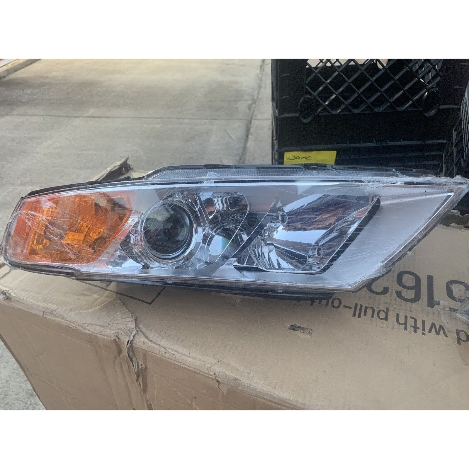 Depo 323-1129L-ASD1 Headlight, Lh, Chrome Housing, Clear Lens, With Projector