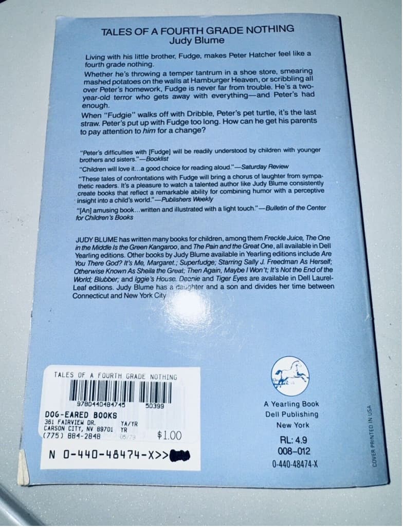 Tales of a Fourth Grade Nothing - Judy Blume (1976, Paperback) - Thumbnail 3