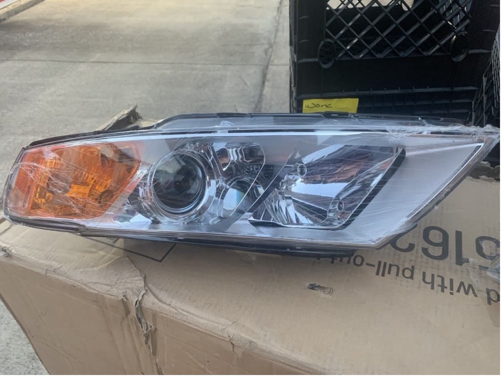 Depo 323-1129L-ASD1 Headlight, Lh, Chrome Housing, Clear Lens, With Projector