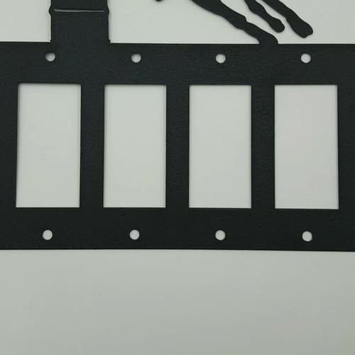 Barrel Racing Cowgirl Black Quadruplet Switch Toggle Plates Country Western - Thumbnail 5