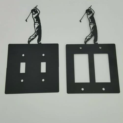 Golf Golfer Golfing Swing Men Outlet Covers Switch Plates Toggle Sport Design - Thumbnail 4