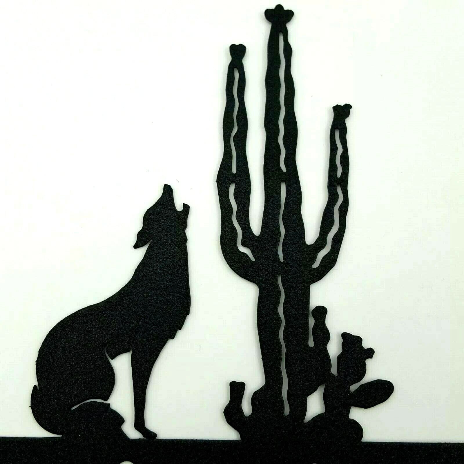 Coyote Howl Cactus Black Quadruplet Switch Toggle Plates Country Western Cabin - Thumbnail 9