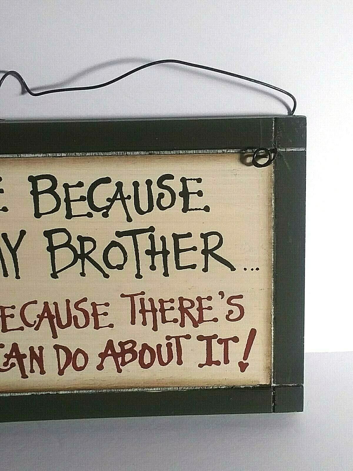 Western Rustic Brother Sign Decor Siblings Love Wood Metal Family Gift Plaque - Thumbnail 4