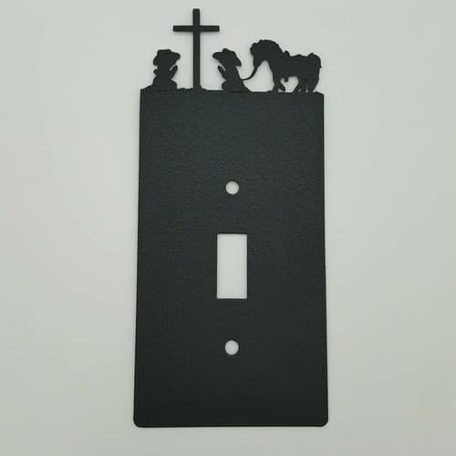 Children Kneeling In Prayer To Cross Outlet Covers Switch Plates Country Western - Thumbnail 2