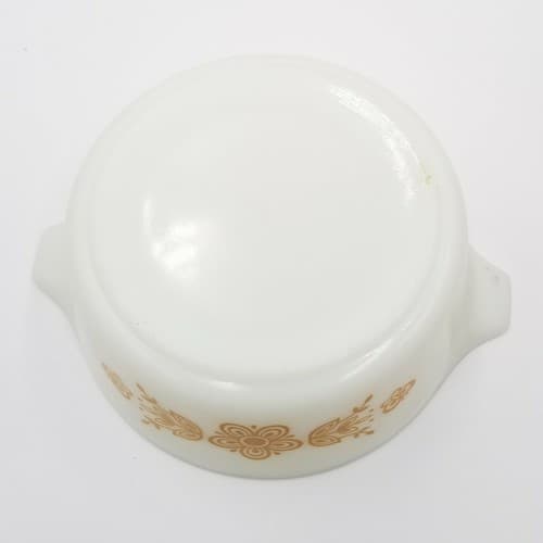 Vtg Pyrex Yellow Butterscotch1 1/2 Pint Casserole Bowl Town and Country 472 - Thumbnail 7