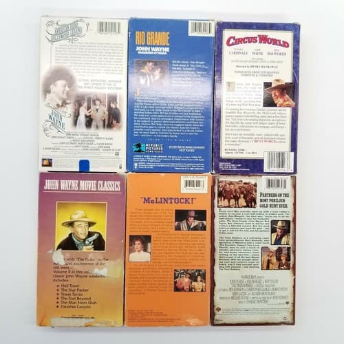 John Wayne 24 VHS Set Western Movie Vintage VCR Tape Movies Legend Popular - Thumbnail 11