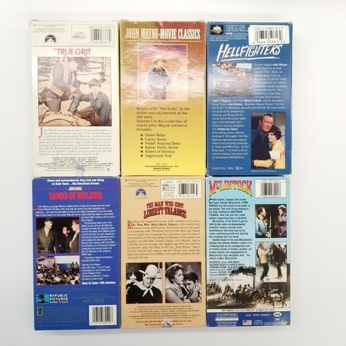John Wayne 24 VHS Set Western Movie Vintage VCR Tape Movies Legend Popular - Thumbnail 9