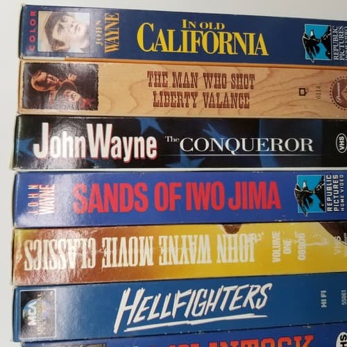 John Wayne 24 VHS Set Western Movie Vintage VCR Tape Movies Legend Popular - Thumbnail 3