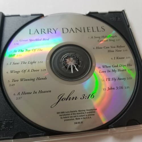Larry Daniells John 3:16 Audio CD 2005 I'll Fly Away Great Speckled Bird - Thumbnail 8