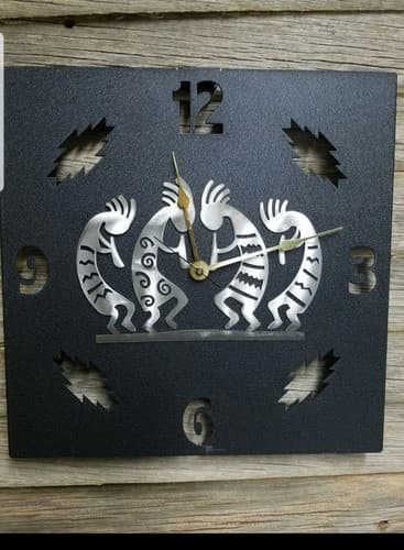 Rustic Western KoKo Wall Clock Home Accent Decor Metal Lazart Cabin Lodge Ranch