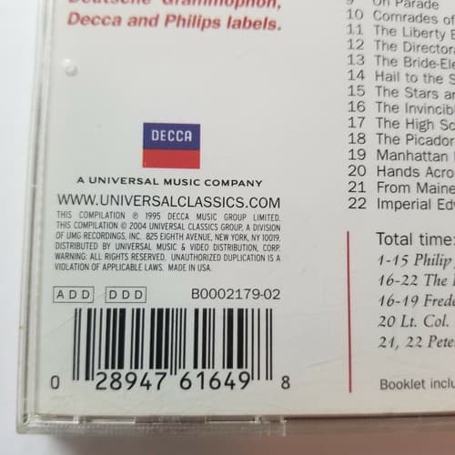 John Philip Sousa Marches Audio CD Philip Jones Brass Ensemble Grenadier Guards - Thumbnail 7