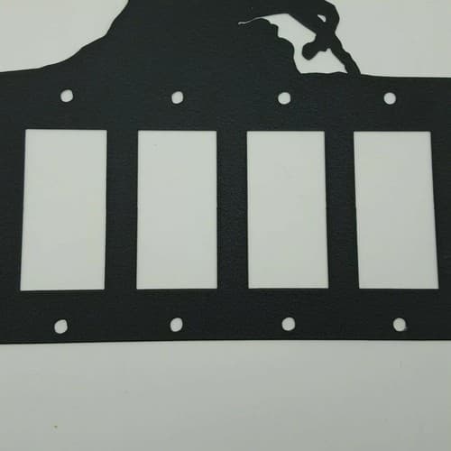 Reining Horse Black Quadruplet Switch Toggle Plates Country Western Cabin - Thumbnail 5