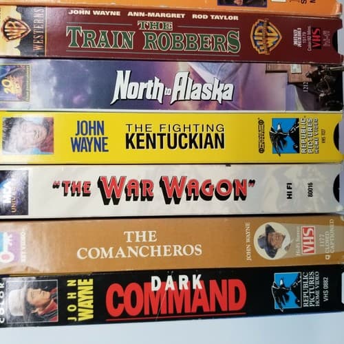 John Wayne 24 VHS Set Western Movie Vintage VCR Tape Movies Legend Popular - Thumbnail 4