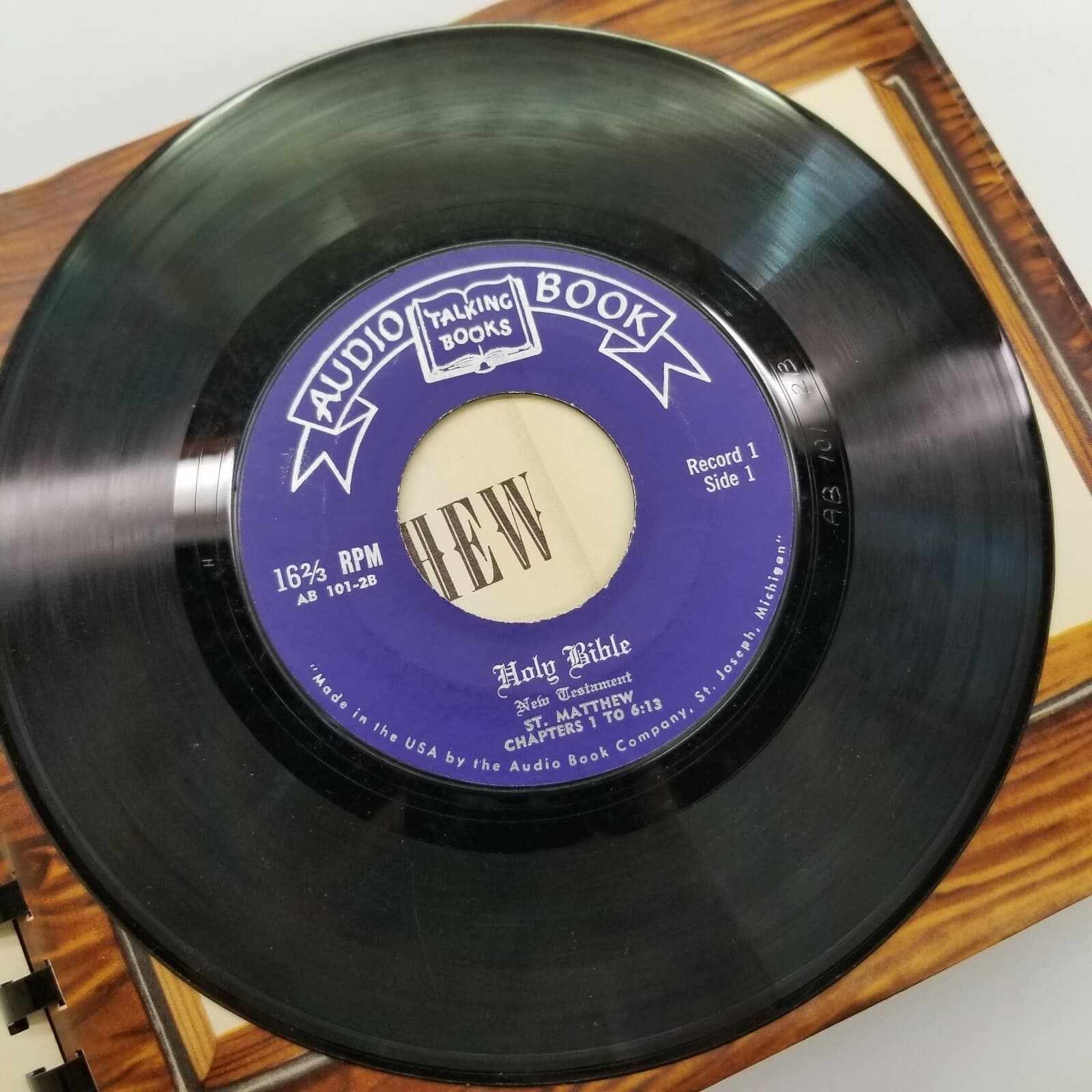 Holy Bible KJV Complete New Testament 26 16 RPM Phonograph Records Audio - Thumbnail 7
