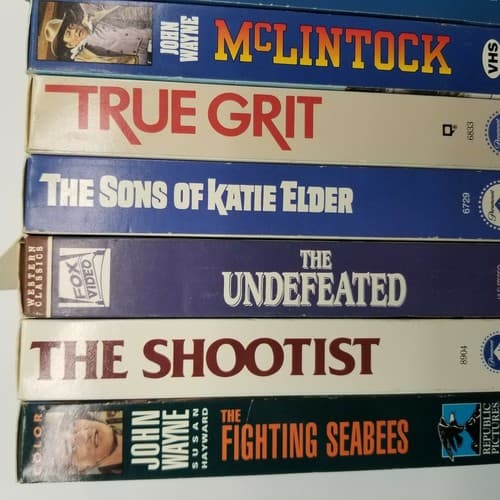 John Wayne 24 VHS Set Western Movie Vintage VCR Tape Movies Legend Popular - Thumbnail 2