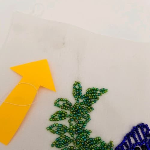 Hand Crafted Bead Work Blue Purple Butterflies Home Made Wall Art Decoration - Thumbnail 11