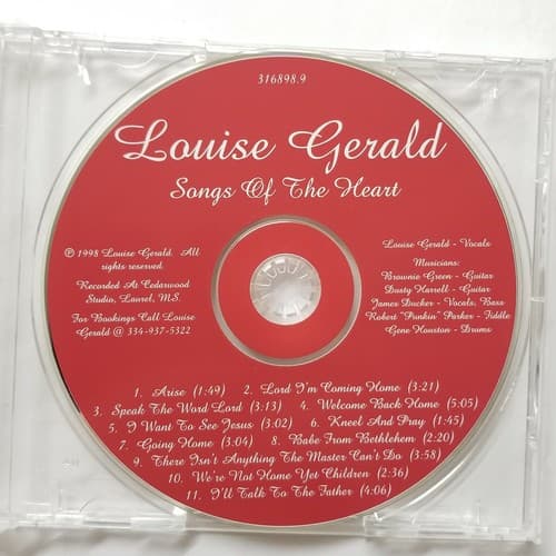 Louise Gerald Songs Of The Heart 1998 Lord I'm Coming Home Going Home Arise - Thumbnail 4