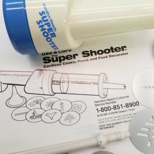 VINTAGE Super Shooter Cordless Cookie Press And Food Decorator Hamilton Beach - Thumbnail 8