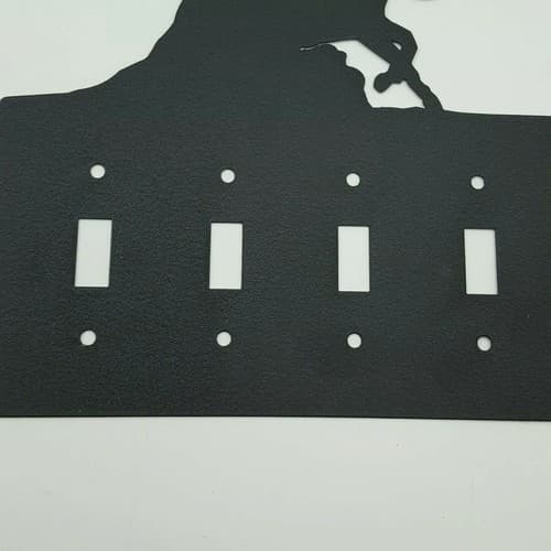Reining Horse Black Quadruplet Switch Toggle Plates Country Western Cabin - Thumbnail 8