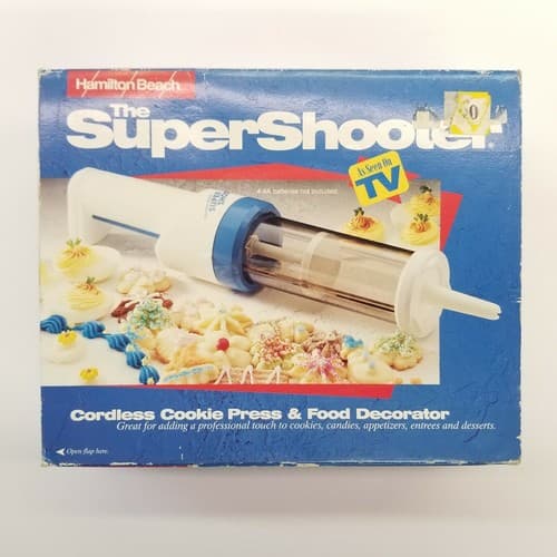 VINTAGE Super Shooter Cordless Cookie Press And Food Decorator Hamilton Beach