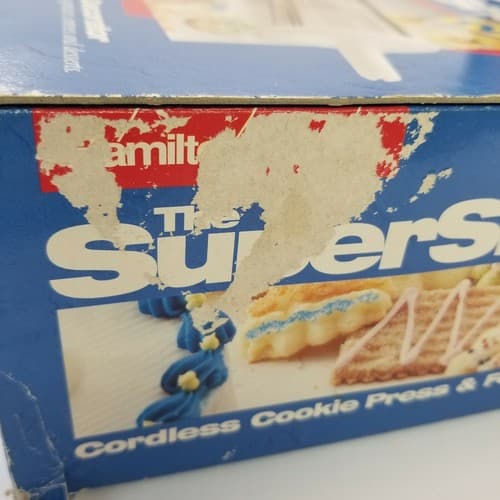VINTAGE Super Shooter Cordless Cookie Press And Food Decorator Hamilton Beach - Thumbnail 12