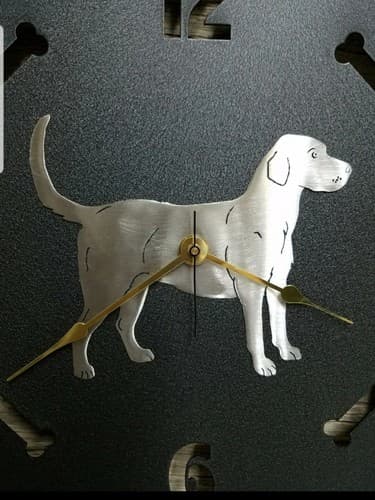 Rustic Western Dog Lab Wall Clock Home Accent Decor Metal Lazart Cabin Ranch - Thumbnail 2