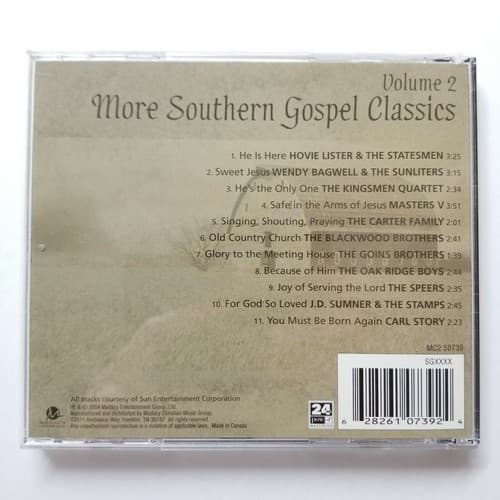 More Southern Gospel Classics 3 Audio CDs Oak Ridge Boys Johnny Cash Speers - Thumbnail 5