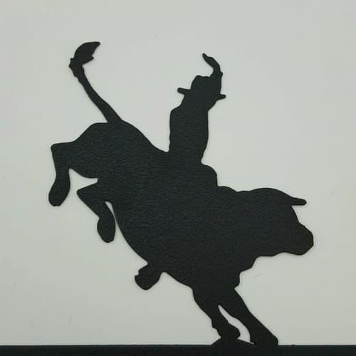 Bull Riding Cowboy Black Quadruplet Switch Toggle Plates Country Western Cabin - Thumbnail 9
