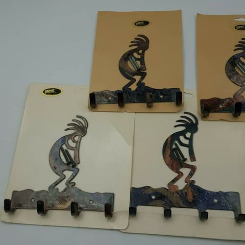 LAZART KoKo Camouflage Metal Key Ring Holder Wall Mount Four Hooks Key Storage - Thumbnail 2