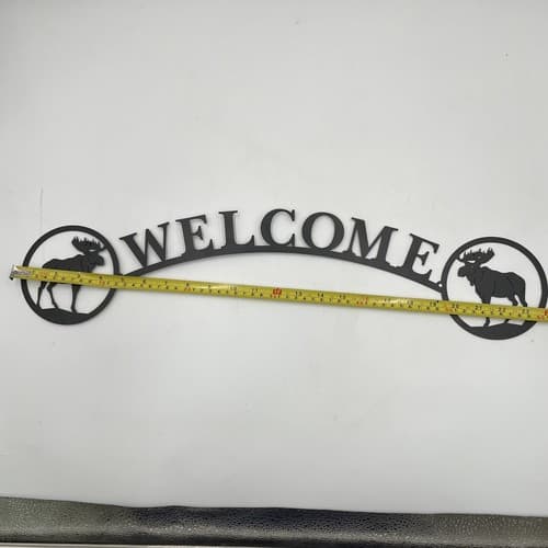Rustic Home Decor Moose Themed Welcome Signs Wilderness Metal Lodge Cabin New