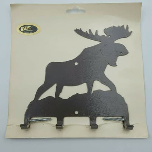 LAZART Buffalo Horse Moose End Of The Trail Metal Key Ring Holder Wall Mount - Thumbnail 10