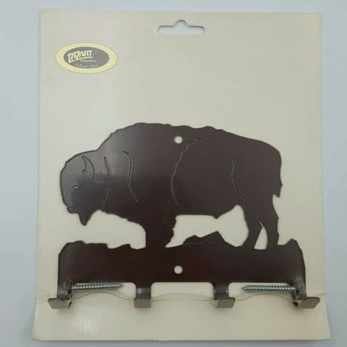 LAZART Buffalo Horse Moose End Of The Trail Metal Key Ring Holder Wall Mount - Thumbnail 8