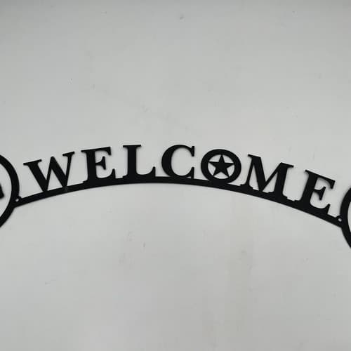 Rustic Home Decor Cowboy On Horse Themed Welcome Signs Wilderness Metal New - Thumbnail 4