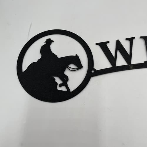 Rustic Home Decor Cowboy On Horse Themed Welcome Signs Wilderness Metal New - Thumbnail 5
