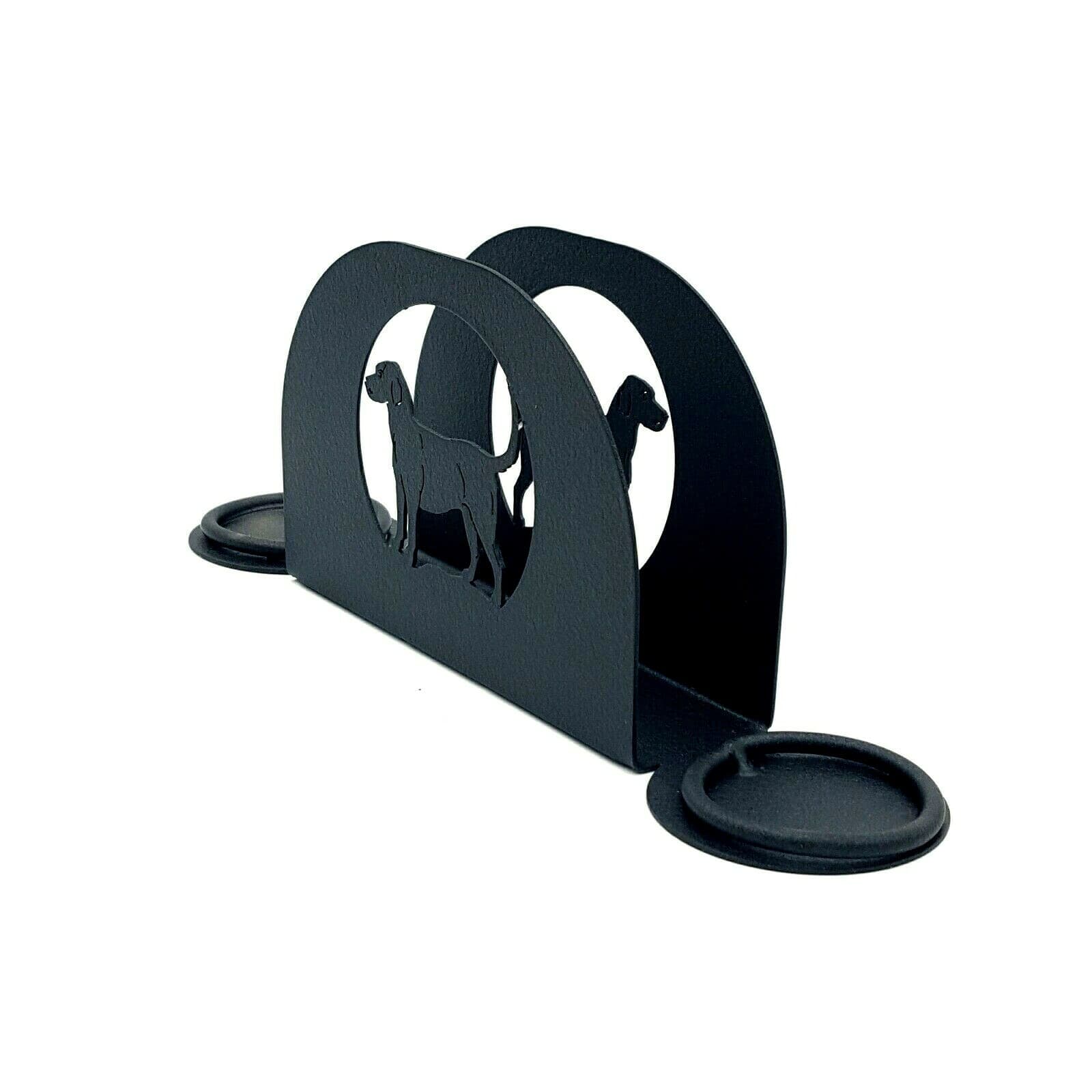 Gift Rustic Home Kitchen Dog Themed Salt Pepper Shakers Napkin Holder Black New - Thumbnail 7