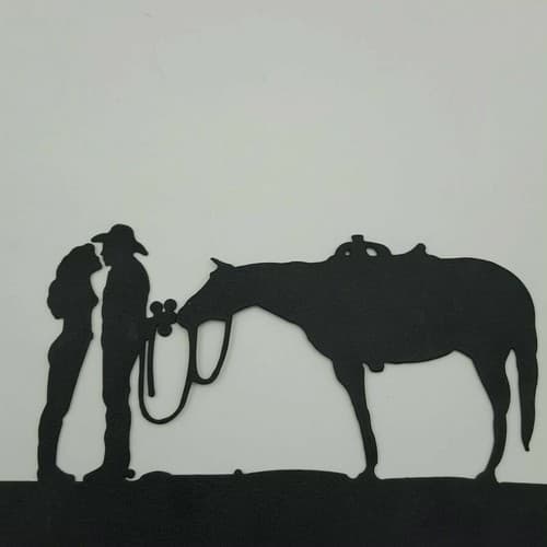 Couple Cowboy Flowers Black Quadruplet Switch Toggle Plates Country Western - Thumbnail 9