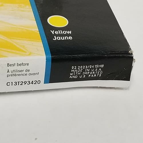 Epson 220 Standard Capacity Ink Cartridge Yellow Expires 2/23 Factory Sealed Bag - Thumbnail 3