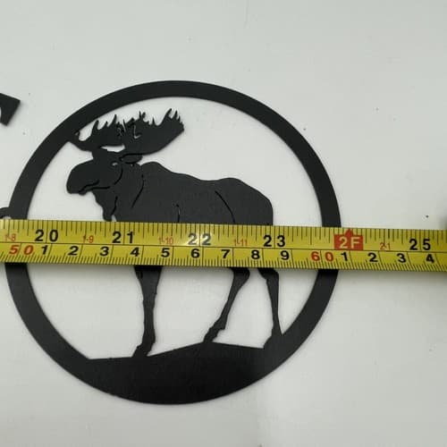 Rustic Home Decor Moose Themed Welcome Signs Wilderness Metal Lodge Cabin New - Thumbnail 3