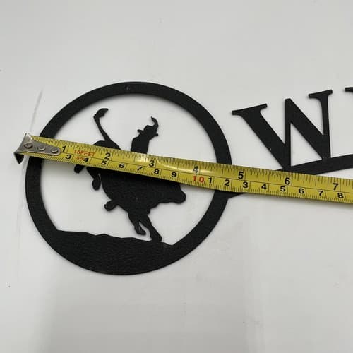 Rustic Home Decor Bull RideThemed Welcome Signs Wilderness Metal Lodge Cabin New - Thumbnail 2