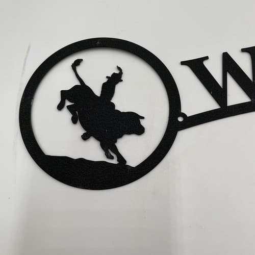 Rustic Home Decor Bull RideThemed Welcome Signs Wilderness Metal Lodge Cabin New - Thumbnail 5