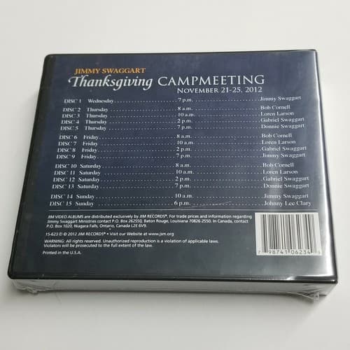 Jim Video DVD Live Jimmy Donnie Gabriel Swaggart Campmeeting 2012 Set 15-623 - Thumbnail 5