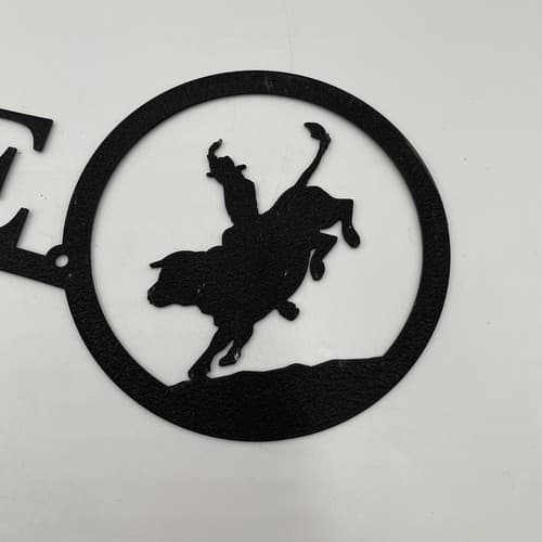 Rustic Home Decor Bull RideThemed Welcome Signs Wilderness Metal Lodge Cabin New - Thumbnail 6