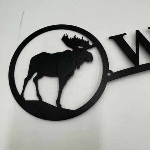 Rustic Home Decor Moose Themed Welcome Signs Wilderness Metal Lodge Cabin New - Thumbnail 5