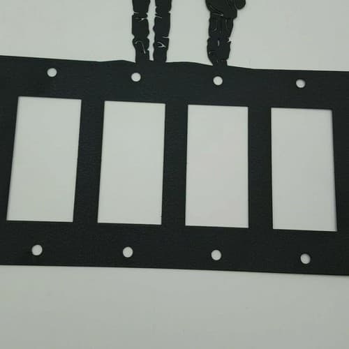 Father & Son Holding Hands Cowboy Black Quadruplet Toggle Plate Western Country - Thumbnail 3