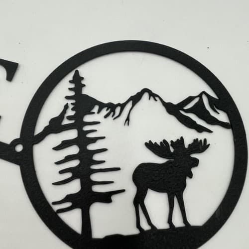 Rustic Home Decor Welcome Moose In Mountain Signs Metal Lodge - Thumbnail 6