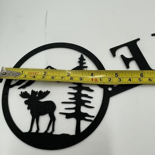 Rustic Home Decor Welcome Moose In Mountain Signs Metal Lodge - Thumbnail 2