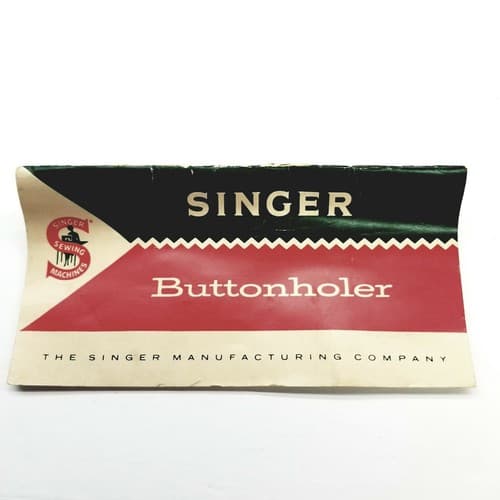 Vintage Singer Buttonholer Set Retro Pink Clamshell Case 5 Templates Antique - Thumbnail 9